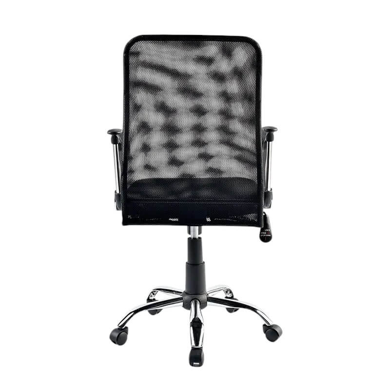 Silla semiejecutiva en malla con base cromada
