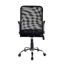 Silla semiejecutiva en malla con base cromada