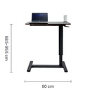 Mesa auxiliar con altura ajustable y rodines