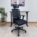 Silla Semi Ejecutiva en malla negra