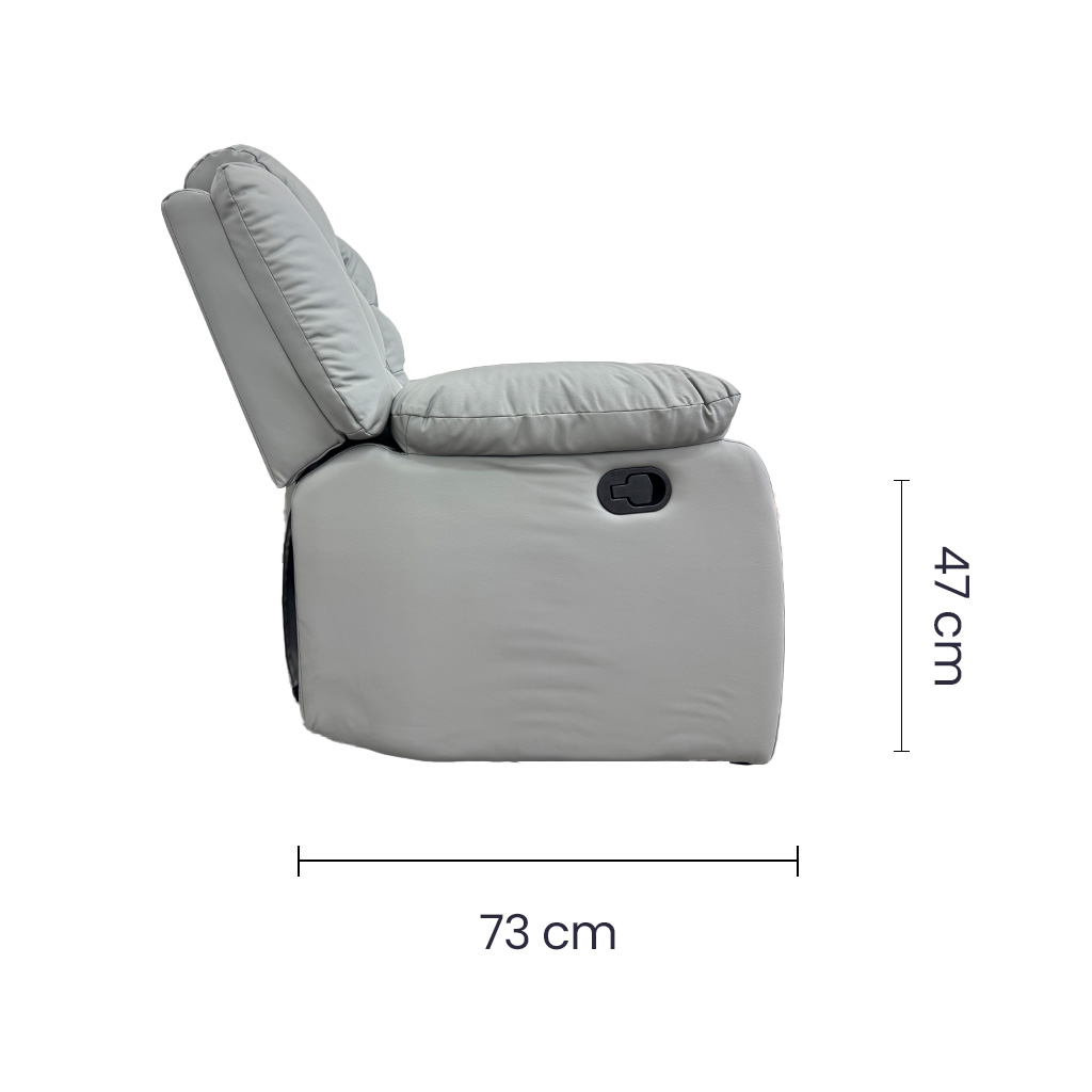 Sofá reclinable en vinilo
