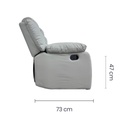 Sofá reclinable en vinilo