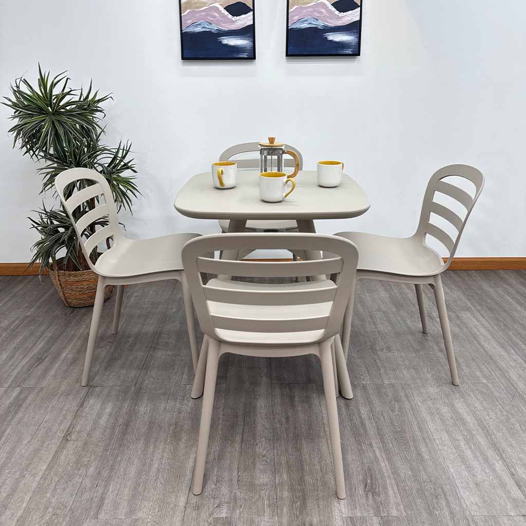 Silla Plástica Taupe