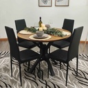 Mesa comedor redonda 105cm pata negra