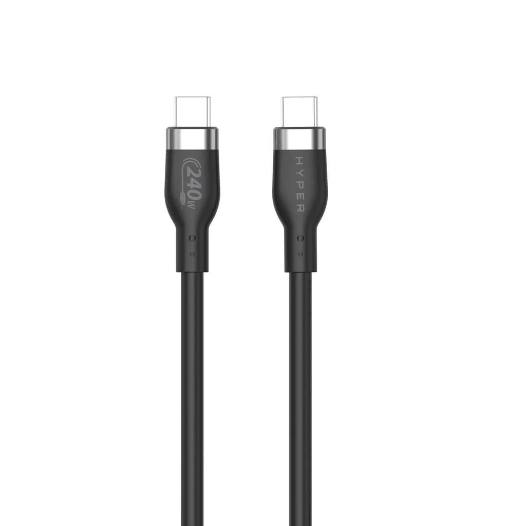 Targus cable de carga hyper USB-C 2.0  silicona 240W 3.3' negro - HJ4001BKGL - 1