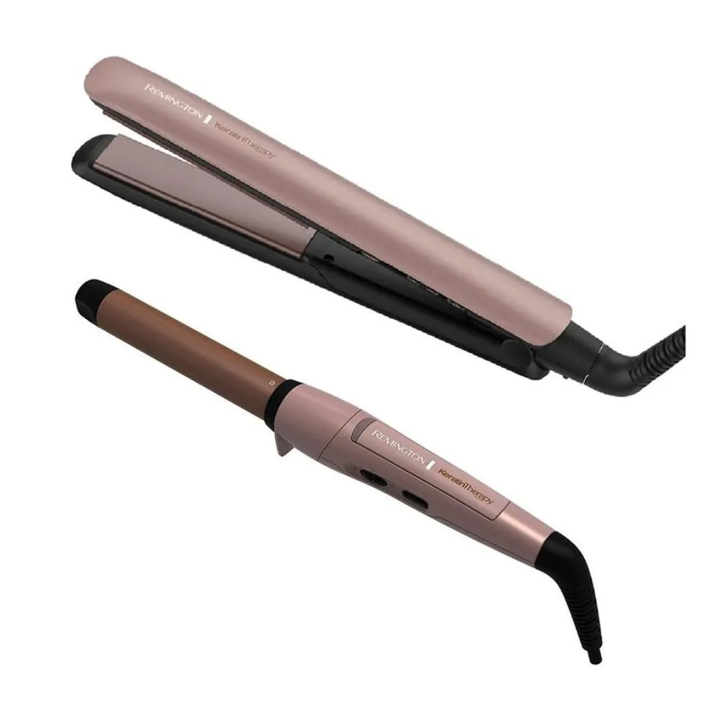 Remington combo alisadora y ondulador con keratina S8599-CI5329-F - 1