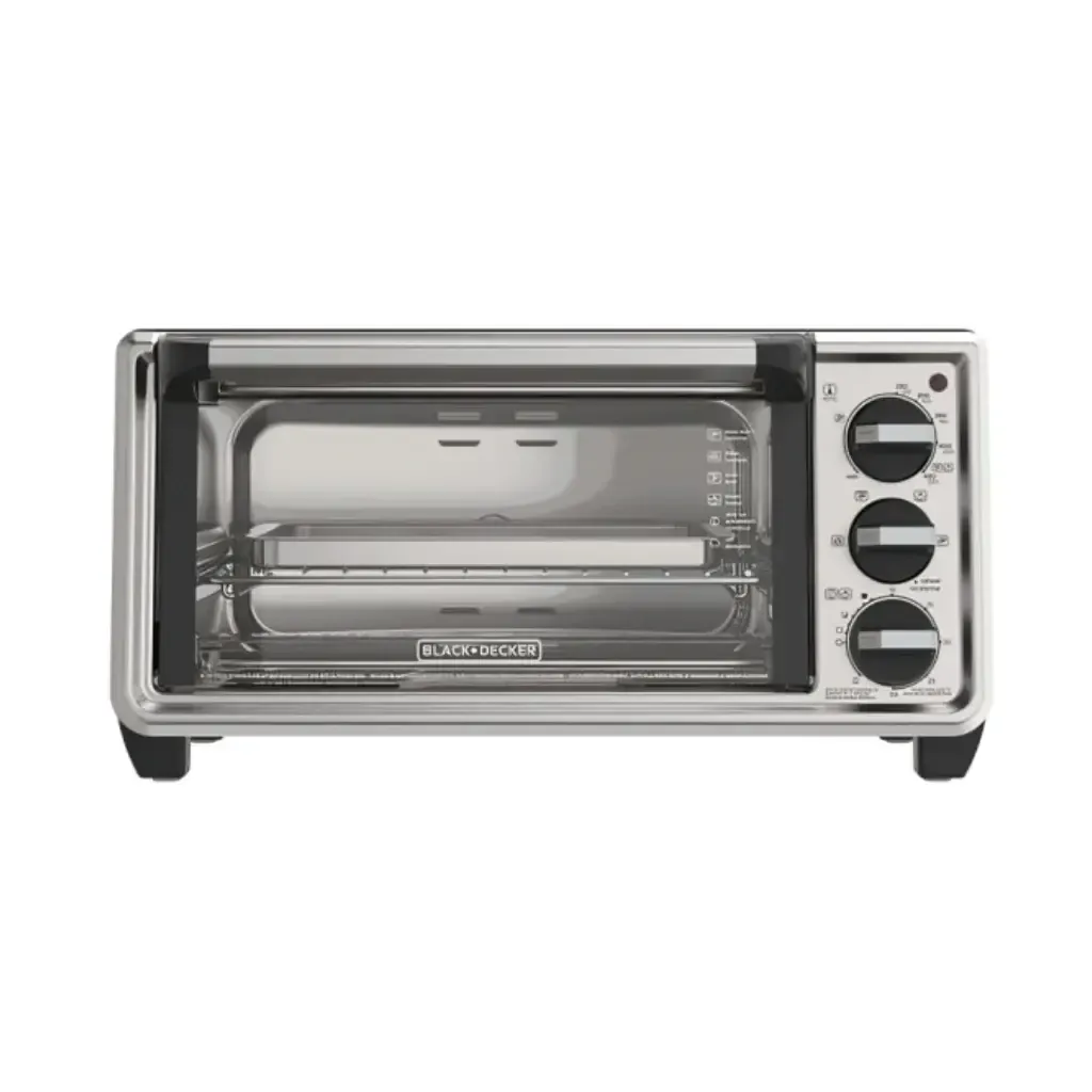 Black+Decker Horno tostador de 4 rebanadas convección natural, TO4130-0SDLA - 1