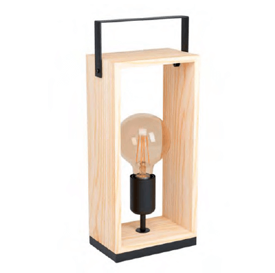[TK-LAM-19] Lámpara para Mesa Negro, Natural
