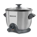Black + Decker olla arrocera 20 tazas cocidas inox RC620SS