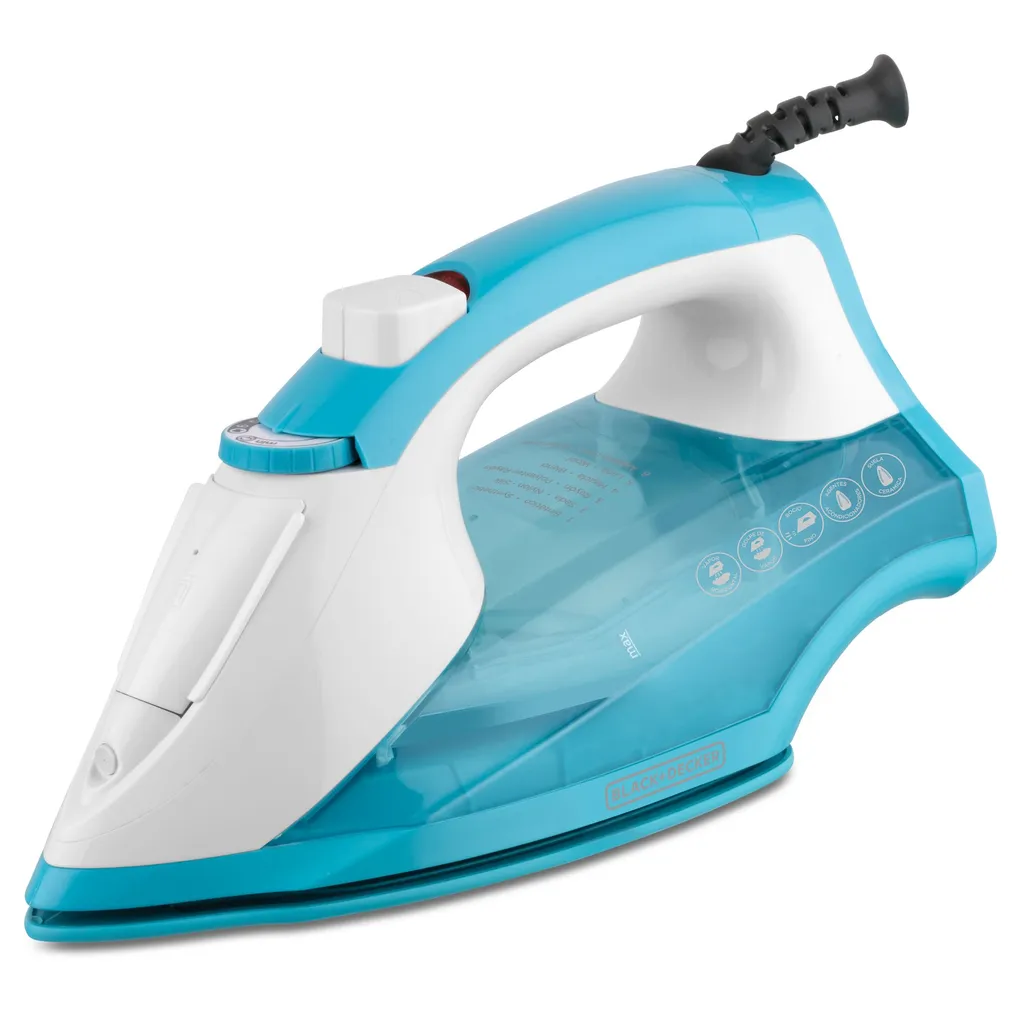 Black + Decker plancha de vapor ceramica anti-adherente light easy celeste IR1851