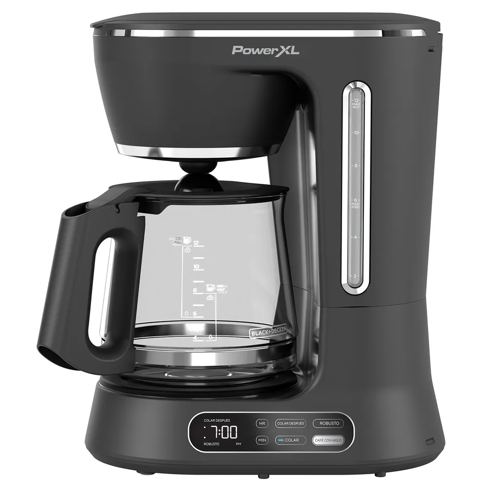 Power XL Cafetera Programable 12 tazas vortex café frio y caliente splitbrew CM0122-1BPLA