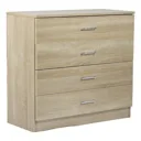 Kenneth Cole gavetero ancho 4 niveles roble - An 100 x  Al 105 x Pr 40 cm-KCWD20220512-OA