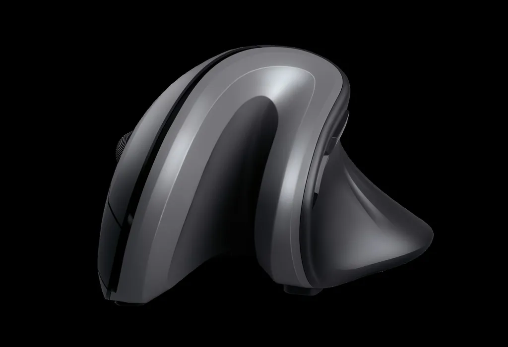 Trust mouse ergonomico color negro inalambrico vertical - 23507