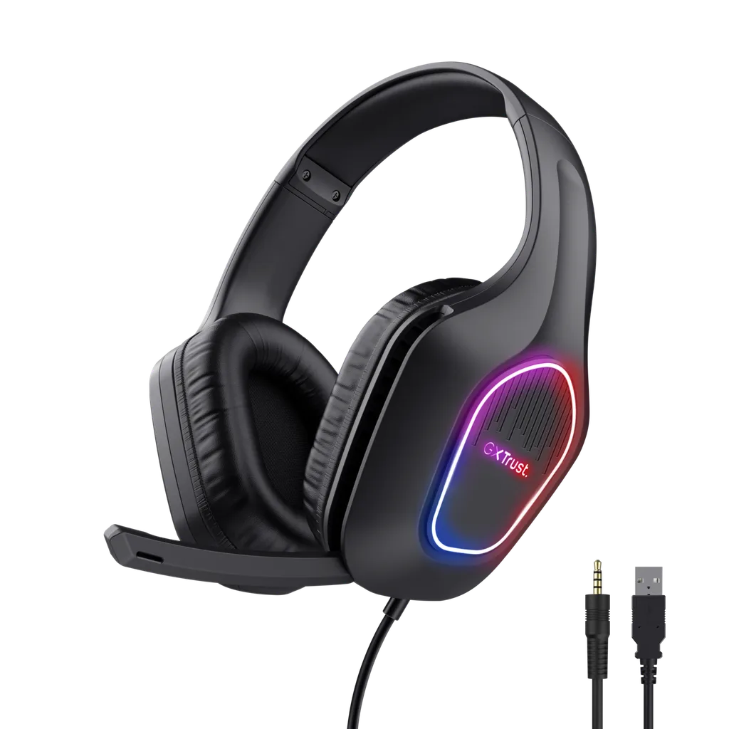 [DTF-TR00096] Trust audifonos alambricos gamer iluminacion led multicolor - 25331