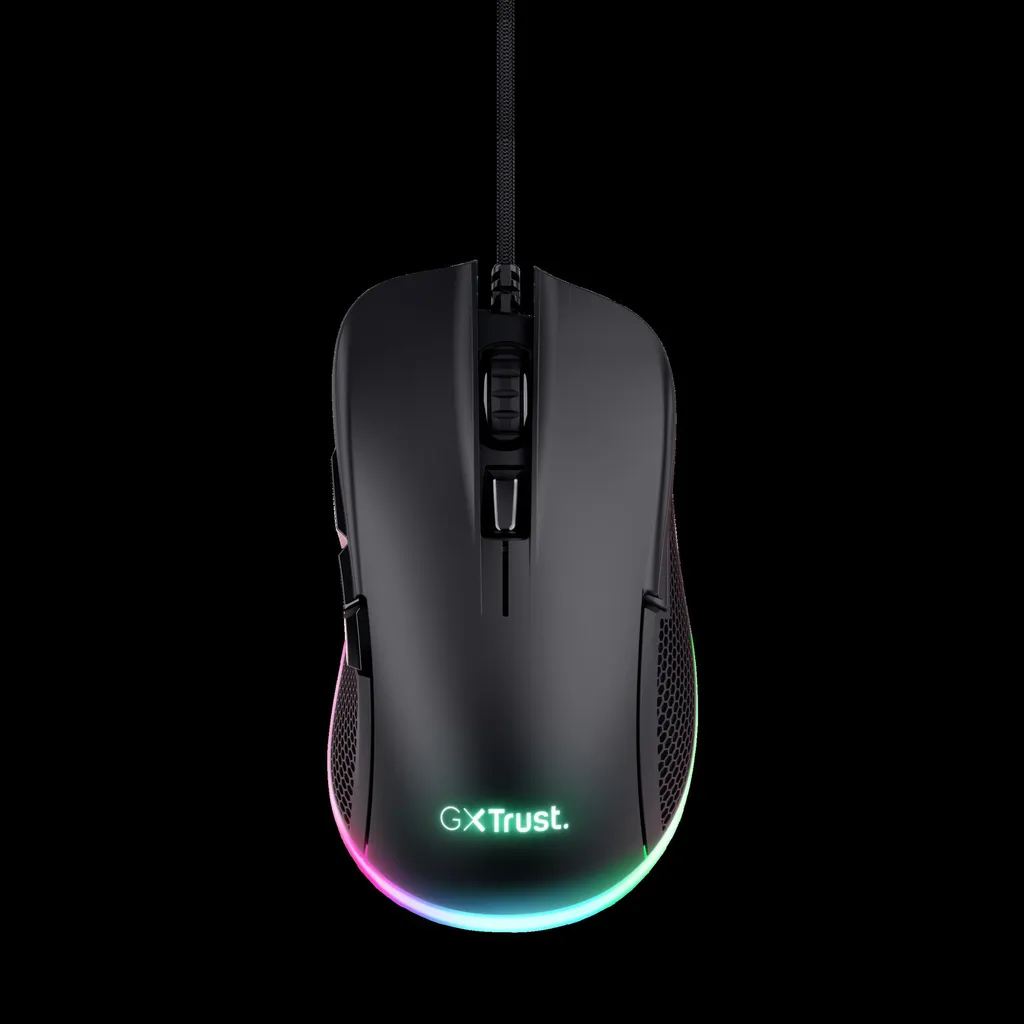 [DTF-TR00123] Trust  mouse Eco GXT 923 YBAR color negro gaming resolución de 7200 ppp e iluminacion LED RGB - 24729