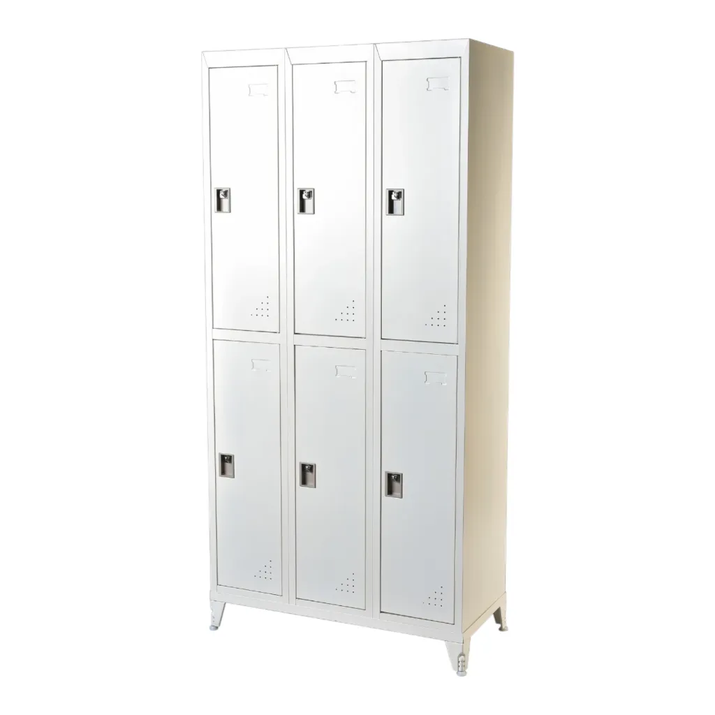 Locker Metálico Beige de 6 Puertas