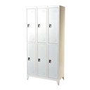 Locker tipo casillero metálico de 6 puertas