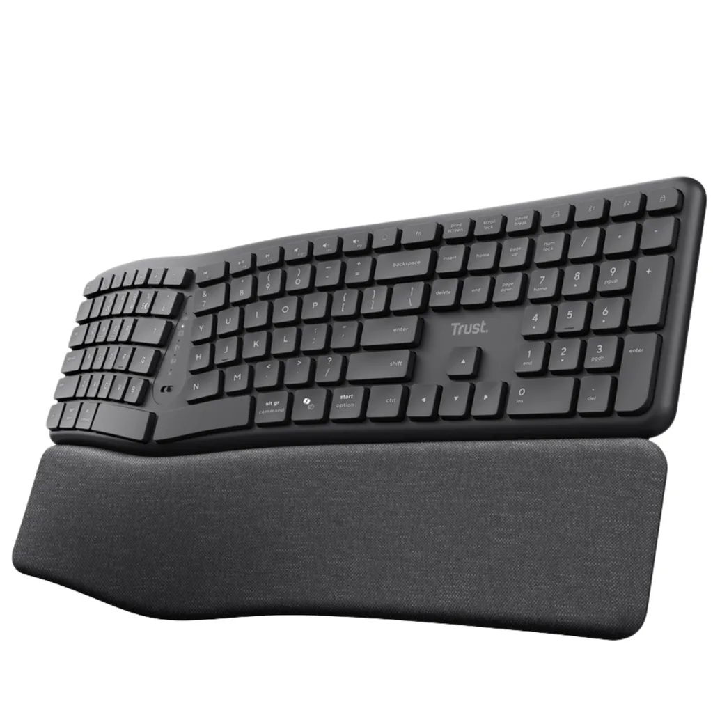 [DTF-TR00163] Trust keyra teclado inalambrico multidispositivo ergonomico ES - 25704