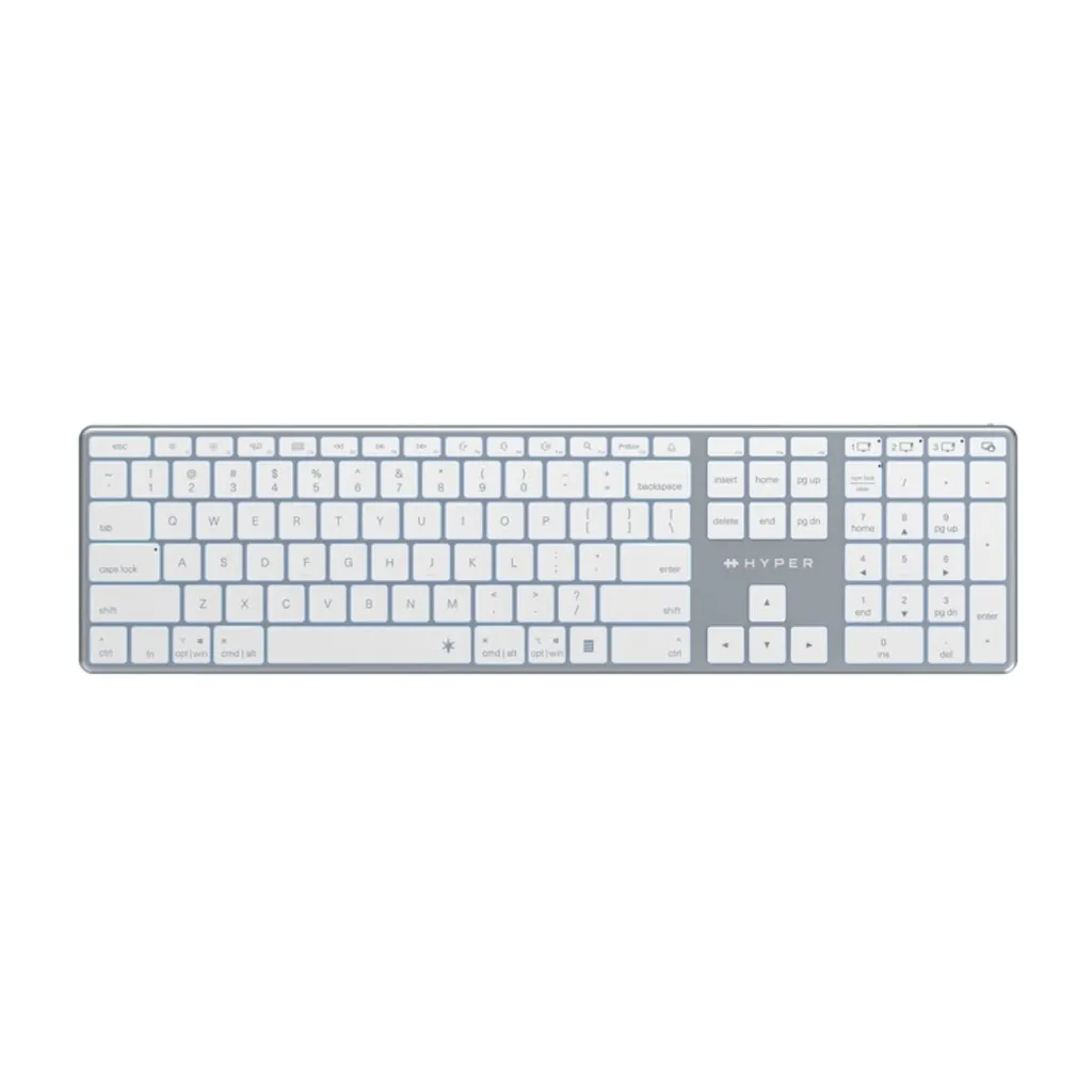 Targus teclado hyper bluetooth compatible con macOS & Windows, iPadOS & Android, ChromeOS en blanco - HS2310US