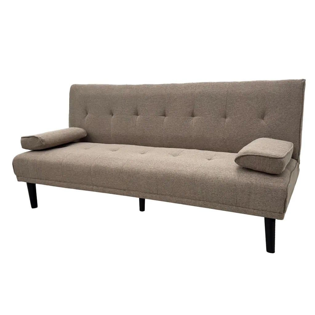 SOFÁ CAMA TELA LINO CAFÉ